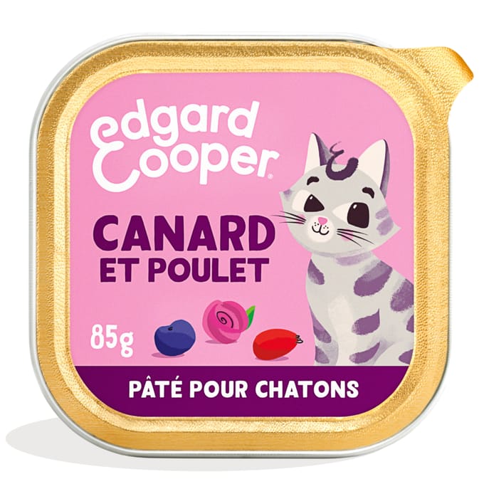 Edgard & Cooper Kitten Graanvrije Paté 85 g - Eend, kip