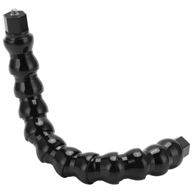 FLW 265 Flexibele Monopod Zwanenhals Klembeugel 1/4in Schroefgaten naar 1/4in Schroef 12 Secties black