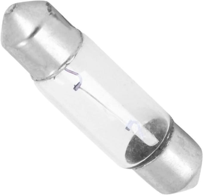 Shuttlelamp Gloeilamp - Buislamp Kentekenlamp - Interieur Verlichting - Compact Ontwerp - 11 x 44 mm - Transparant