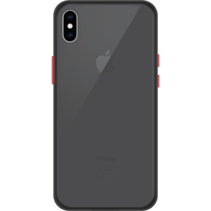 iPhone XS Max Back Cover - Zwart/Transparant