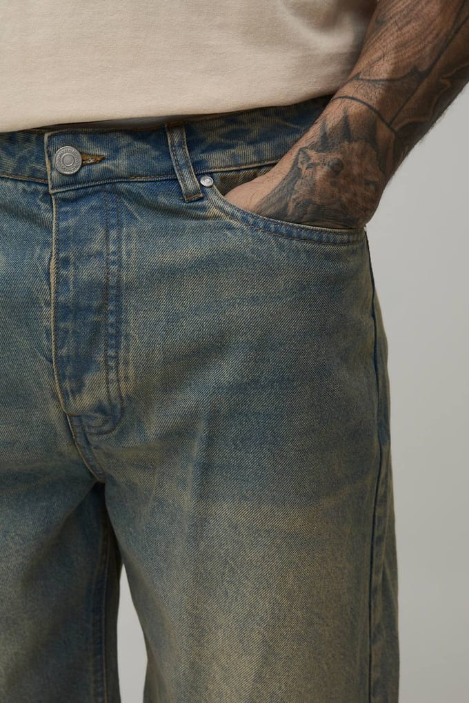 Tall Essential Relaxed Fit Denim Shorts | Stonewash | Size 54