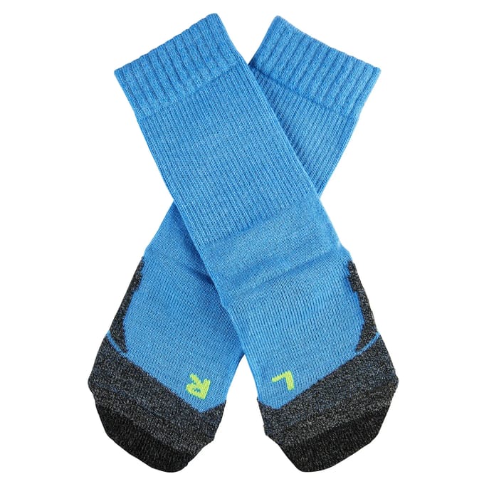 FALKE TK2 anti-blaar dik wol functioneel materiaal wandelsokken kinderen blauw - maat 27-30
