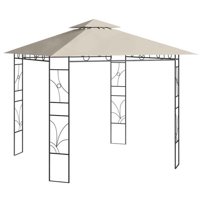 vidaXL - Prieel - 160 - g/m² - 3x3x2,7 - m - crèmekleurig
