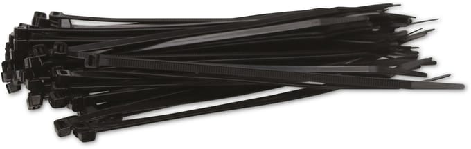 KSS Kabelbinder-assortiment Polyamide 6.6, zwart, 190x4,8, UV-bestendig, 100 stuks