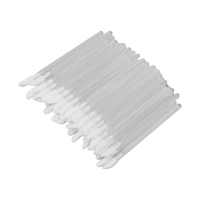 100 stuks Wegwerp Lipborstels Professionele Draagbare Make-up Lipgloss Applicators Cosmetisch Hulpmiddel white