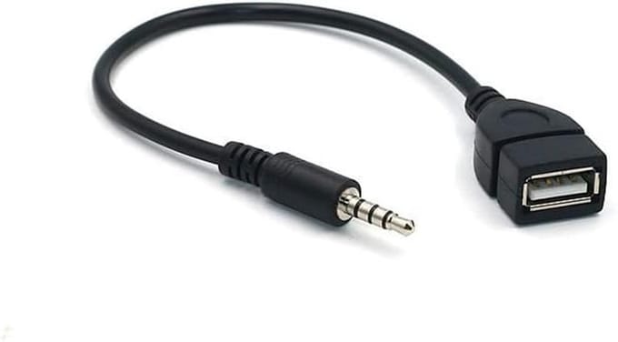 Audio Kabel 3,5 mm AUX naar USB Adapter voor Auto Stereo, GPS, CD en DVD met MP3 Decodering