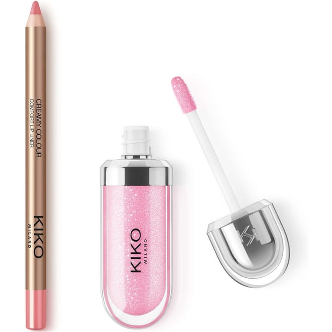 KIKO Milano 3D Hydra Lip Combo (Various Shades) - Peony Pink
