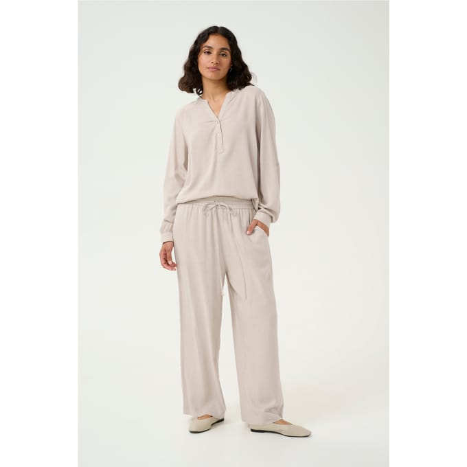 Casual broek Loose fit Feather Gray beige