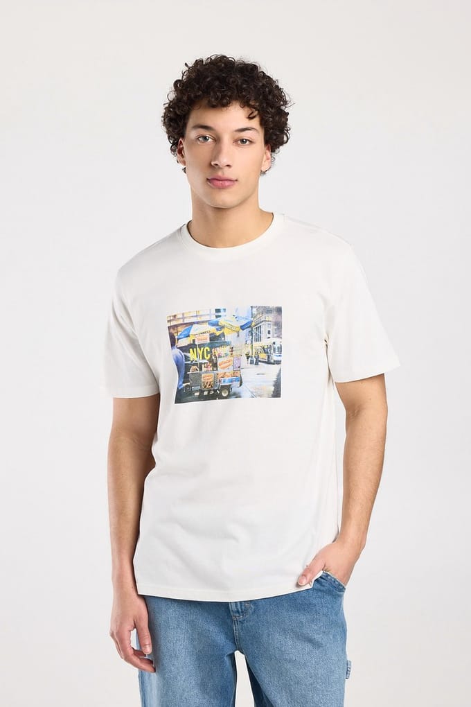 America Today Edson Ecru Taglia: L | Magliette basic Outlet | Uomo | Marrone
