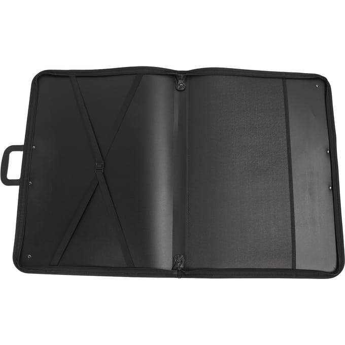 Sac de Planche à Dessin 45x62cm Noir PVC Léger Portfolio d'Art Sac de Rangement pour Planches à Affiches black