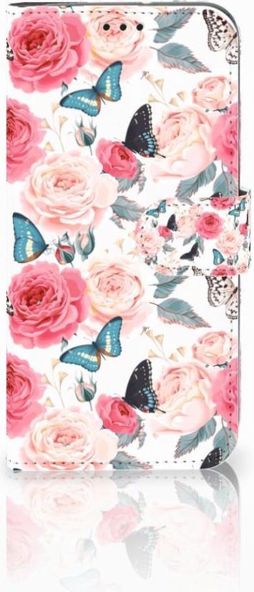 Motorola Moto G7 | G7 Plus Hoesje Butterfly Roses