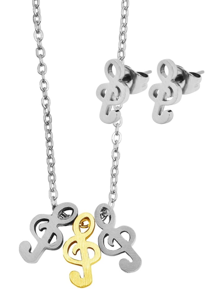 AKZENT Akzent dames sieradenset Edelstahl zilver