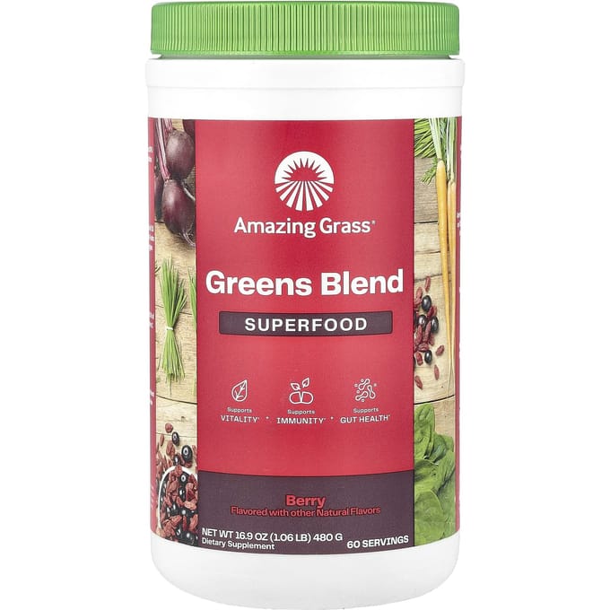 Greens Blend Superfood, Bessen Smaak, 480G(16.9oz)