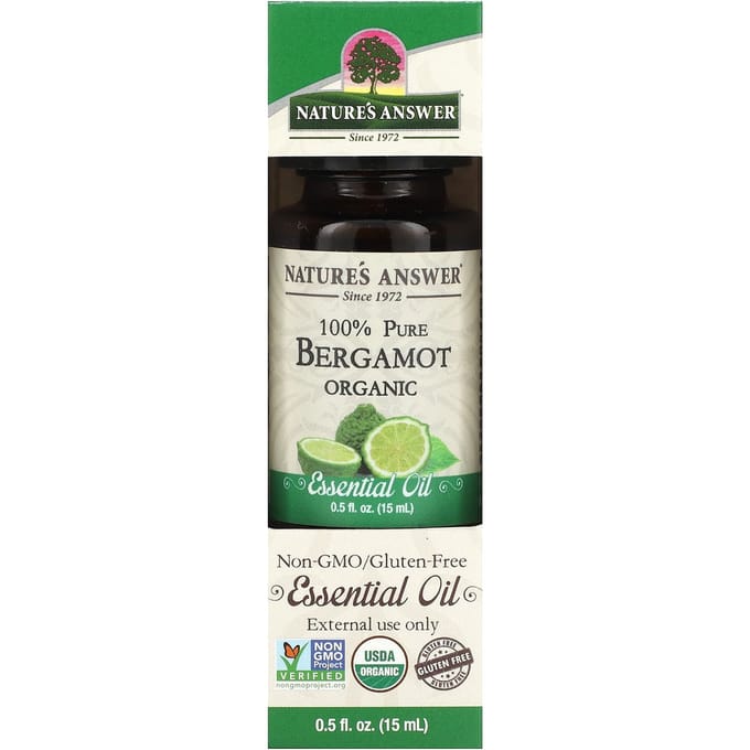 Nature'S Answer, 100% Pure Organic Essential Oil, Bergamot, 15 Ml (0.5 Fl Oz)