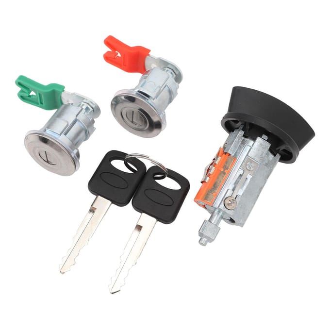 Jeu de cylindres d'allumage et de serrure de porte 703369 avec 2 clés pour fourgon Econoline 1997‑2020 gray