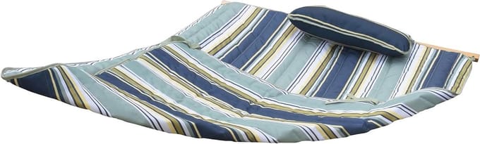 Hangmat Kussen Set - Hangmat Accessoires - Buiten Ontspannen - Universele Pasvorm - 76" x 52" Pad - Turquoise Streep