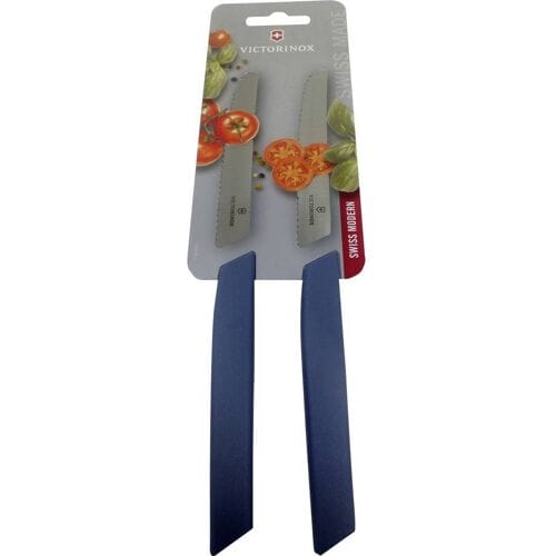 Victorinox Swiss Modern tomaat en worstmes - 2-delig - Blauw