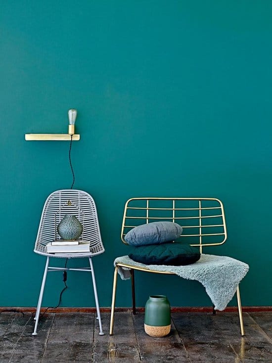 Bloomingville - Stoel - Rotan Seat H45 cm - Grijs
