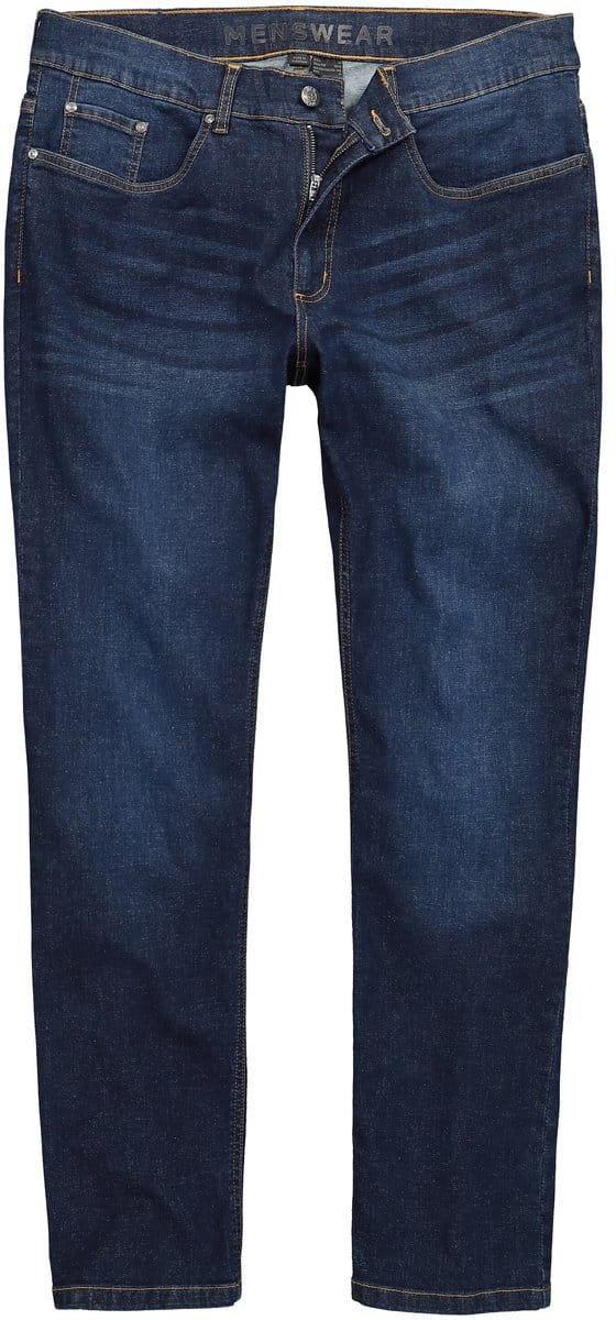Men Plus - Heren - Jeans FLEXLASTIC® licht denim 5-pocket Straight Fit - Donkerblauw denim - Maat 64