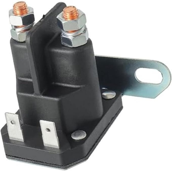 Startrelais Grasmaaier - Onderdeel Motor - Motor Starten - Betrouwbaar Elektrisch - 12V - Zwart