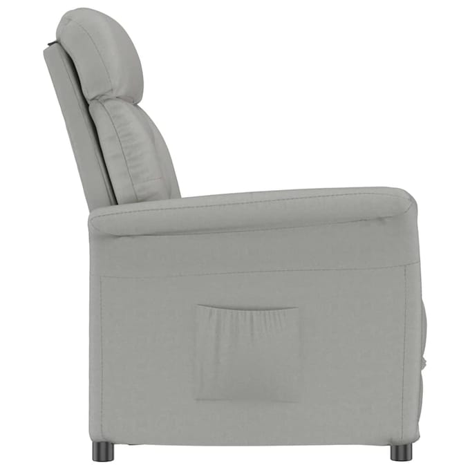 vidaXL Fauteuil Lichtgrijs Microvezel