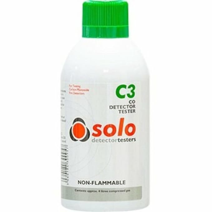 Solo C3 - Testgas Koolmonoxidemelder - Testspray - CO-melder - Handheld gebruik of met dispenser - 250 ml