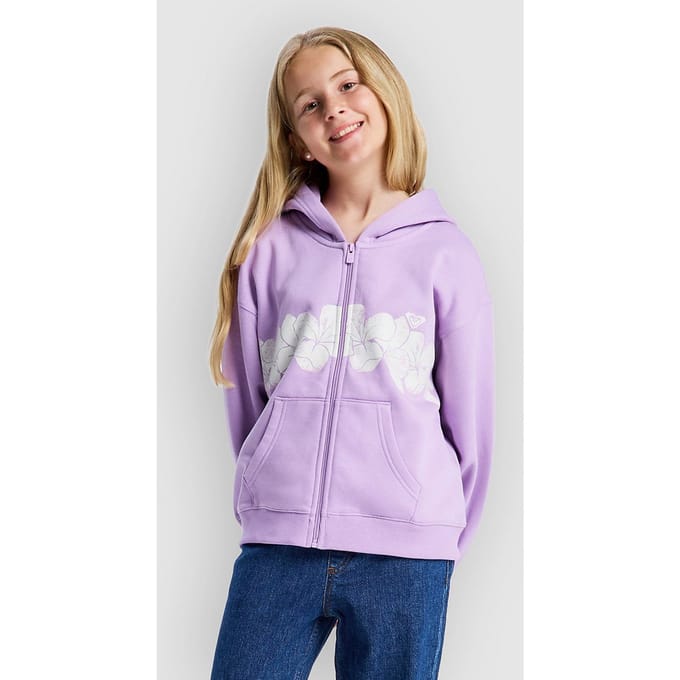 Roxy Midnight Hike Bruhsed Rg Sweatshirt Met Rits Paars 16 Years Meisje