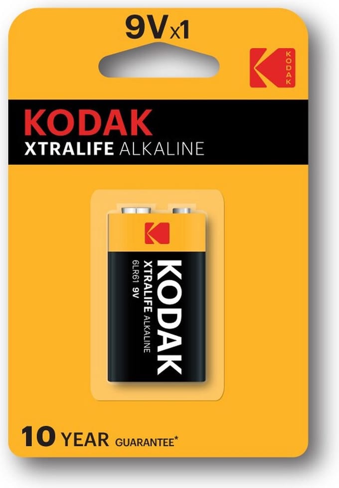 Kodak Xtralife 9 volt blok Alkaline batterij