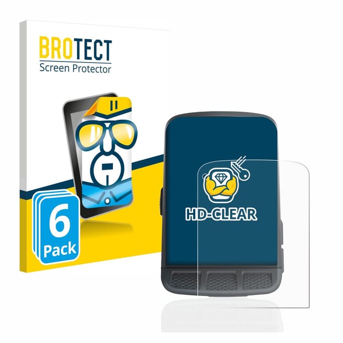 BROTECT - Screenprotector voor Wahoo Elemnt Roam - Folie Beschermfolie transparant 6 Stuks