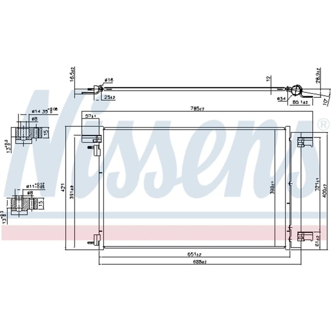 Condensator, airconditioning NISSENS 940479