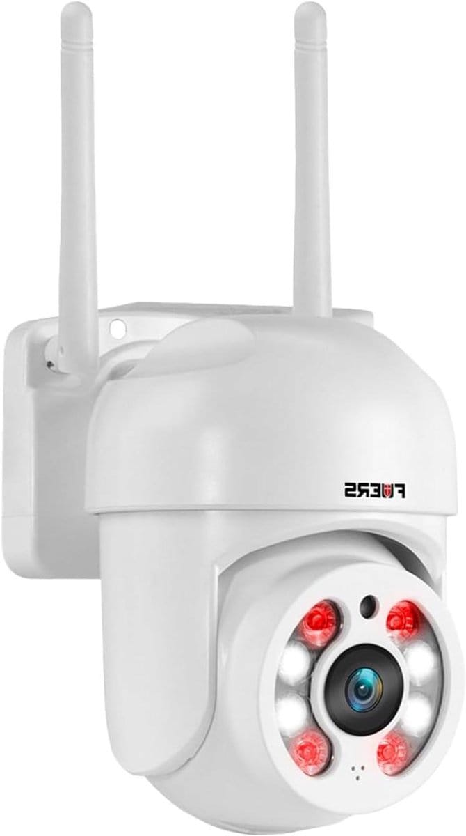 Buitencamera Wifi - Beveiligingscamera PTZ - 24/7 Huisbewaking - Persoonsdetectie - 3MP Resolutie - Wit