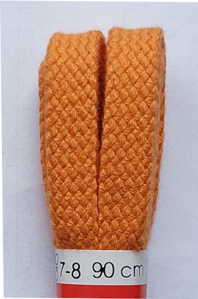 Ronilux Veter - Oranje - Plat - Lengte 90 cm - Breedte 8 mm - Schoenveter
