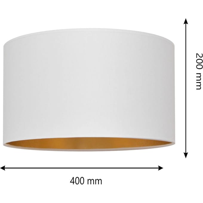HELAM Lampenkap Alba, Ø 40 cm, E27, wit/goud