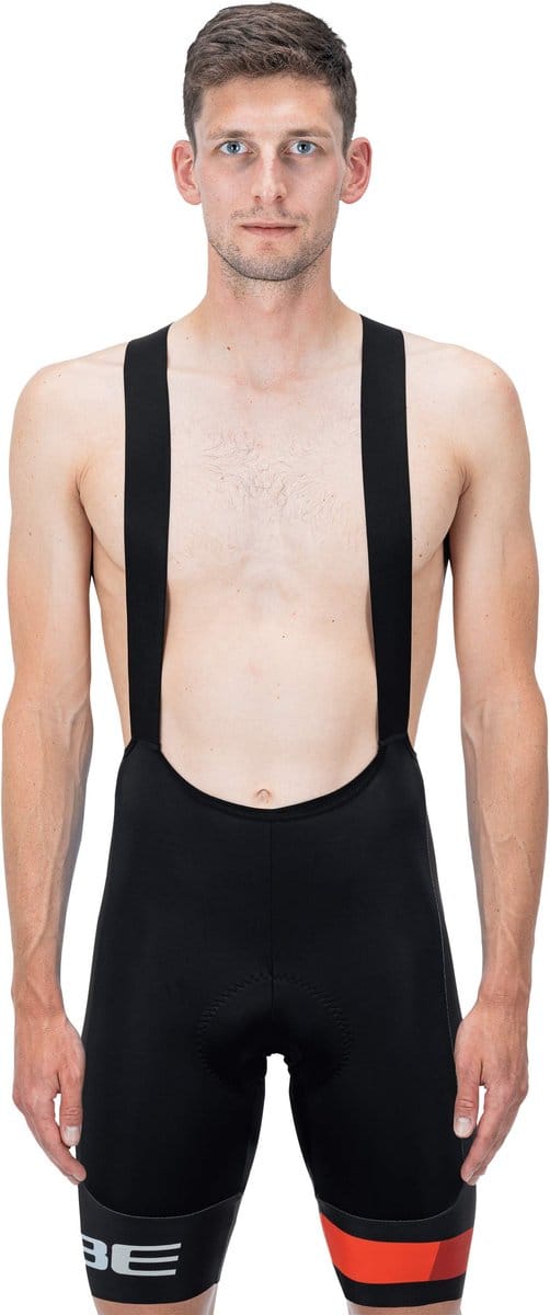 CUBE TEAMLINE BIB SHORTS PRO BLACK/RED M