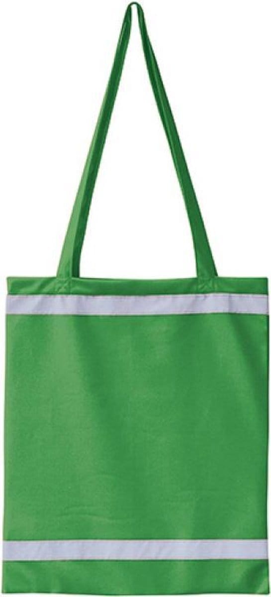Korntex Warnsac® Reflective Shopping Bag With Long Handles KX105 - green - approx. 38 x 42 cm