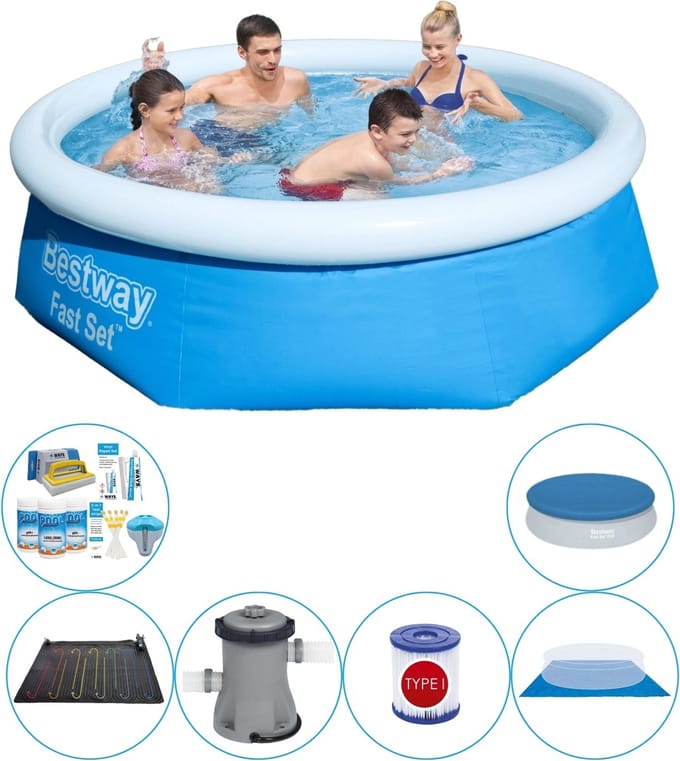 Fast Set Rond 244x66 cm - Zwembad Combi Deal