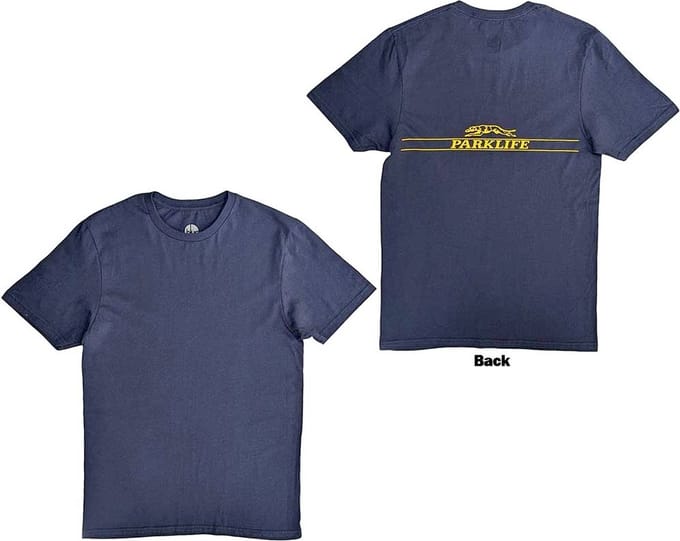 Blur - Parklife Back Heren T-shirt - L - Donkerblauw