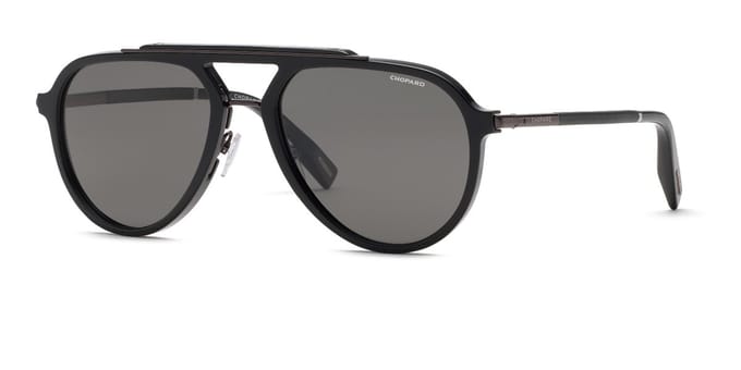 Chopard Sch399 Aviator Gepolariseerde Zonnebril Zwart Smoke/CAT3P Man