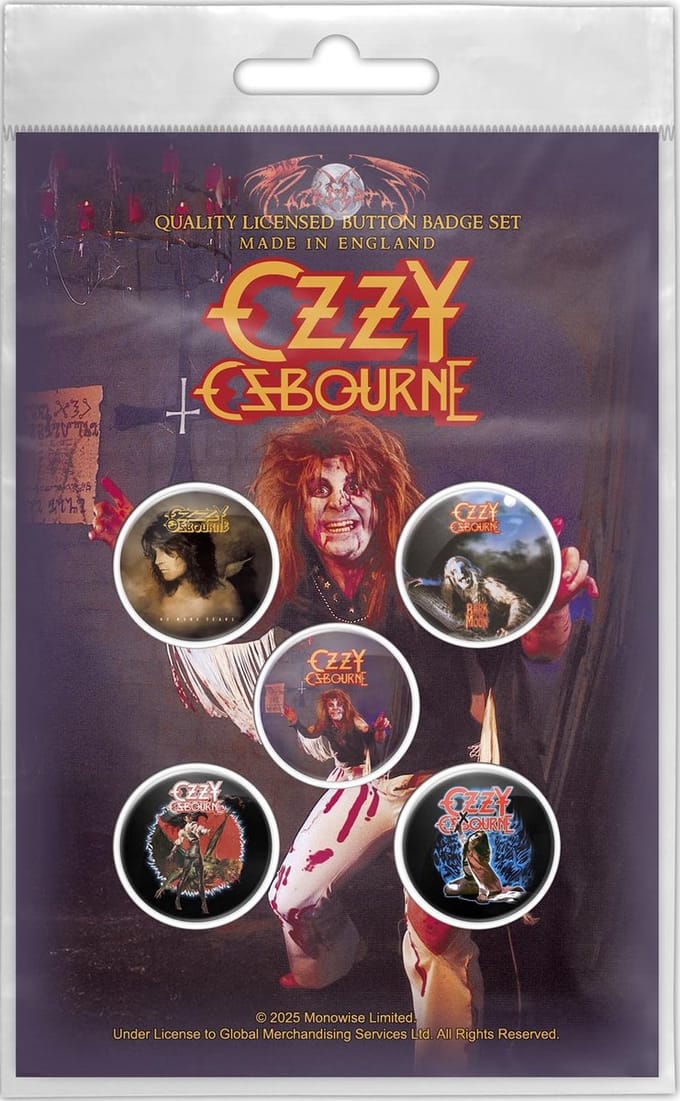 Ozzy Osbourne Diary of a Madman - Button - 5-pack