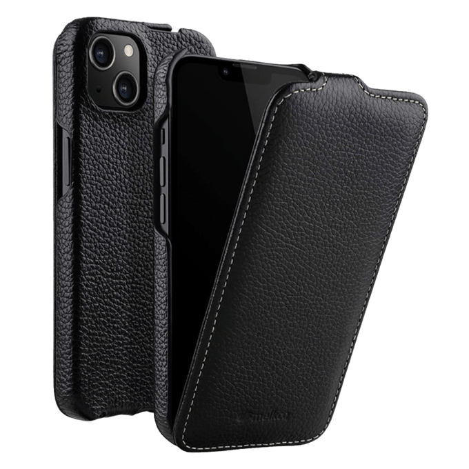 Melkco Apple iPhone 13 Leather Flip Case Zwart