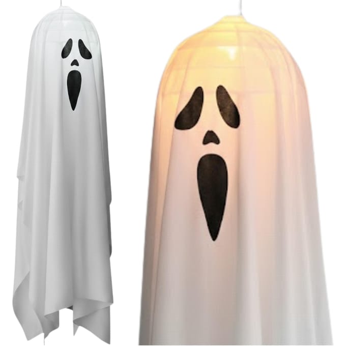 Grote Halloween Spook Decoratie Hangend Lampion Verlicht 85 cm