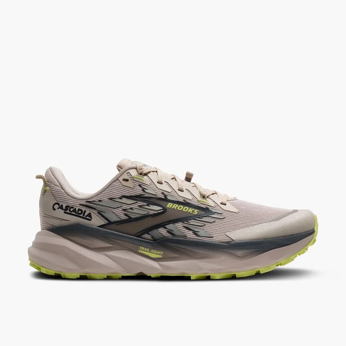 Brooks Cascadia 19, Mannen, Beige, Hardloopschoenen, maat: 40