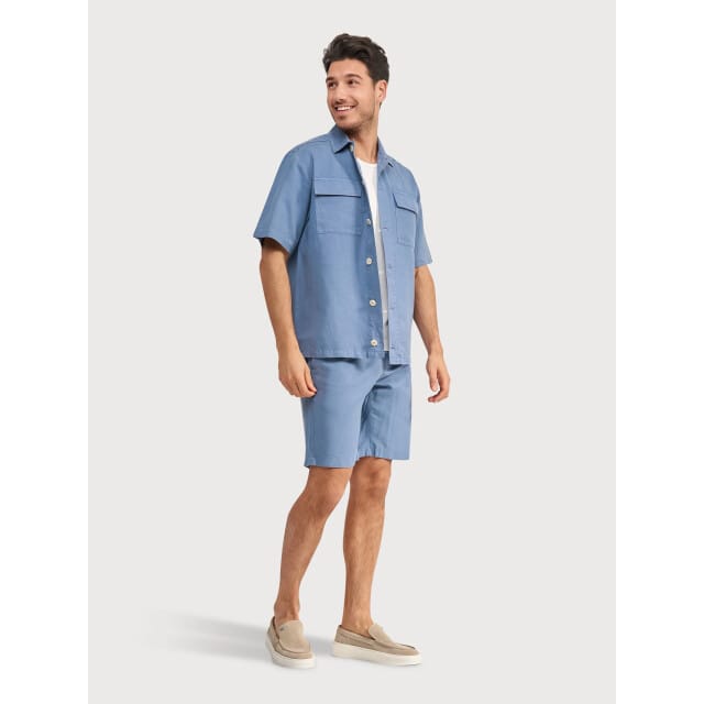 Blue Industry De linnen short |