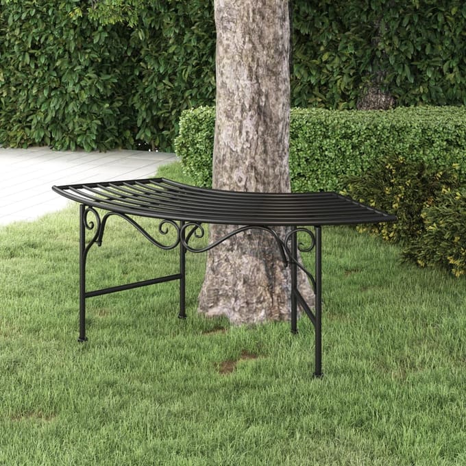 vidaXL - Boombank - 113 - cm - staal - zwart
