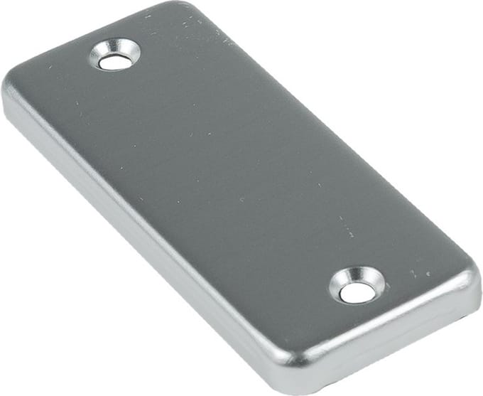 Ami Afdekrozet - Rechthoek - 83x34x7mm - blind - aluminium F-2