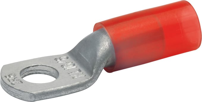Klauke kabelschoen geïsoleerd 10mm² M5 vertind rood - per 25 stuks (602R5)