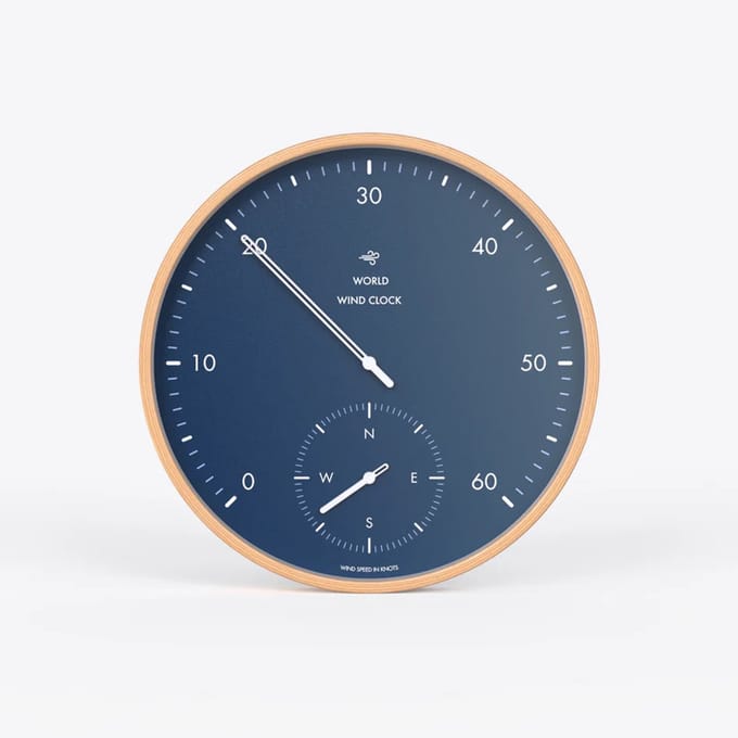 world wind clock - weerstation - zeilen - surfen