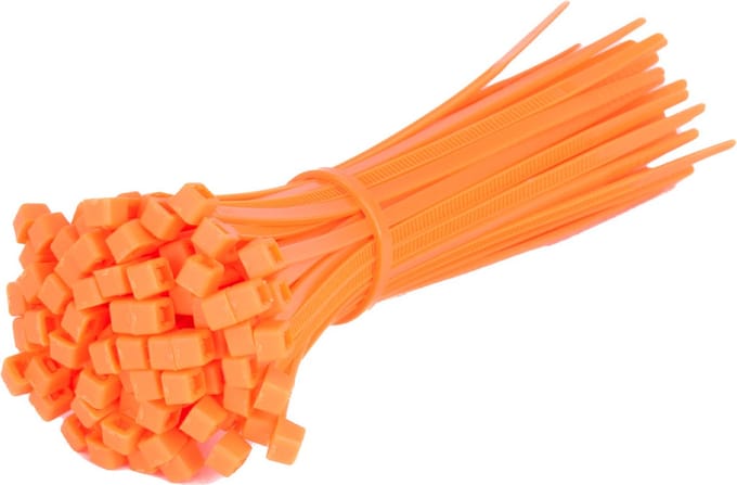 TD47 Kabelbinders 2.5 x 100 mm Oranje - Tie wraps - Tyraps