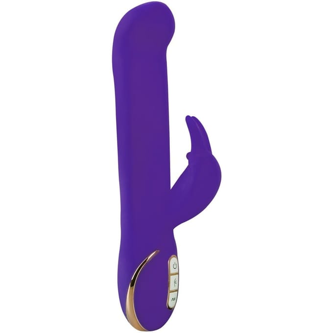 Vibe Couture – Rabbit Gesture Siliconen Rabbit Vibrator met Elegante Afwerking en Verfijnde Decoraties – 22 cm – Paars