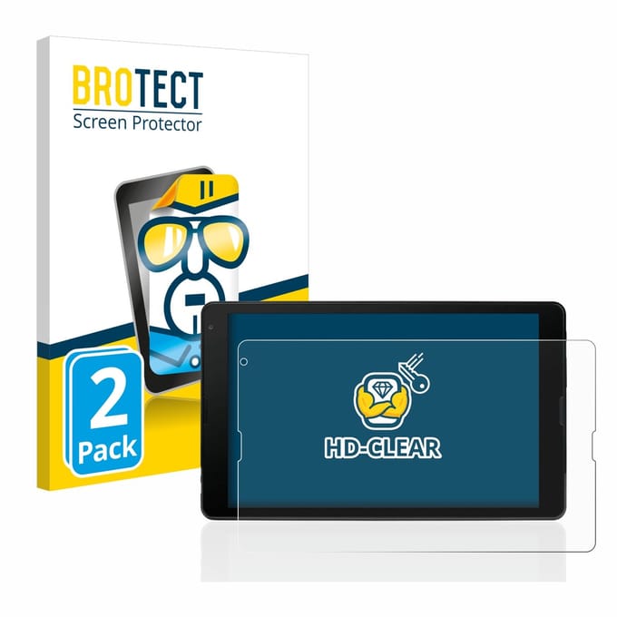BROTECT - Screenprotector voor MEDION Tablet E10421 10,1" - Folie Beschermfolie transparant 2 Stuks
